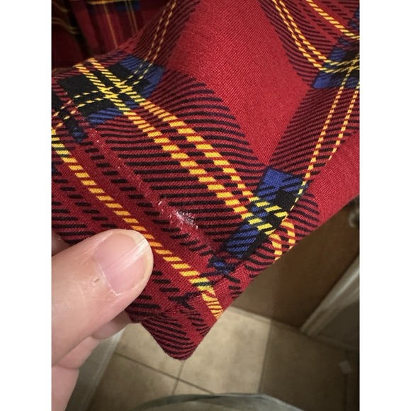 Torrid Betsey Johnson Blazer Women 00 Red Plaid Preppy Academia Jacket M/L *READ - Picture 2 of 12